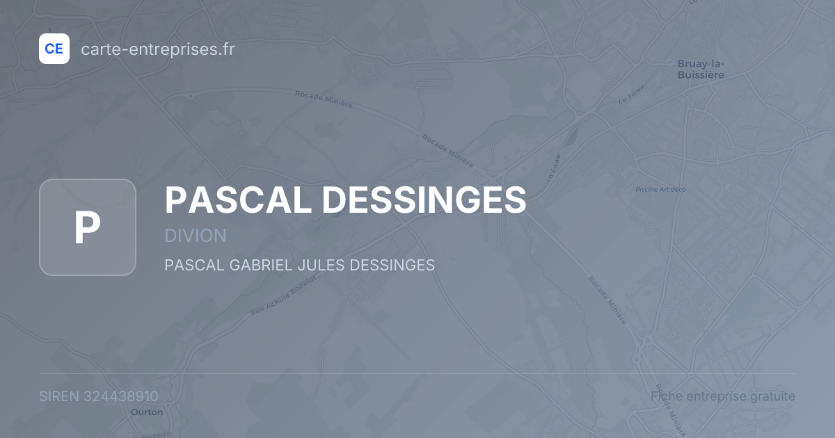 PASCAL DESSINGES — 324438910 — fiche entreprise