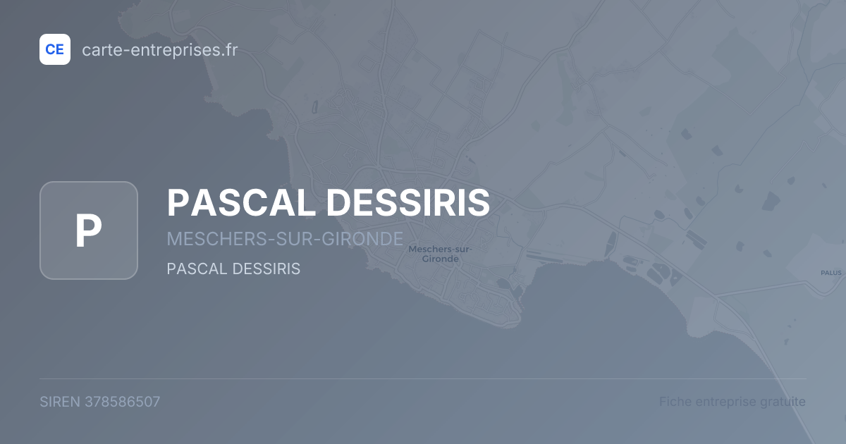 PASCAL DESSIRIS — 378586507 — fiche entreprise
