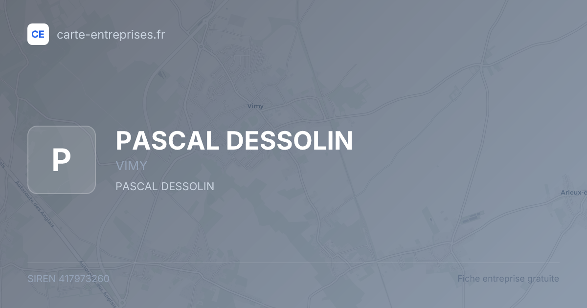 PASCAL DESSOLIN — 417973260 — fiche entreprise