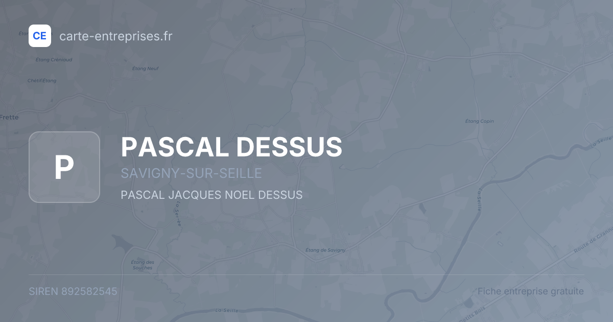 PASCAL DESSUS — 892582545 — fiche entreprise