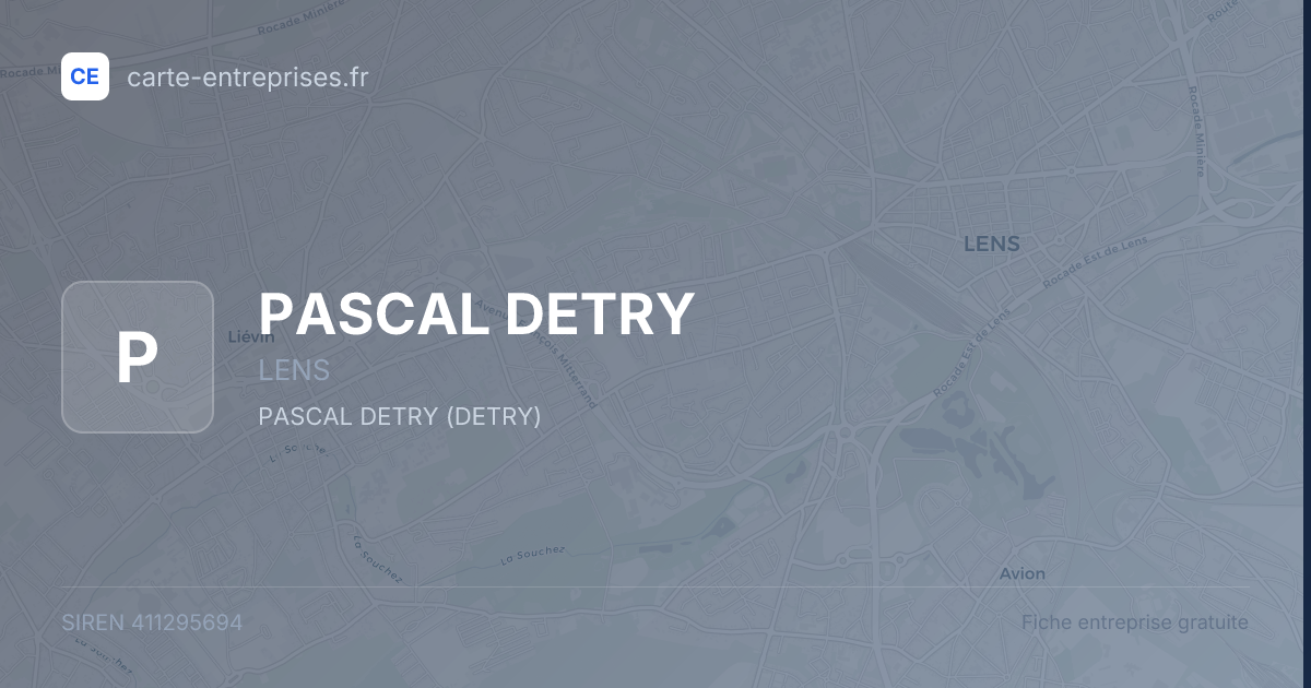PASCAL DETRY — 411295694 — fiche entreprise