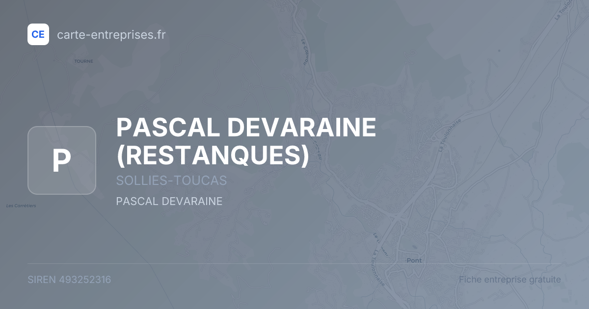 PASCAL DEVARAINE (RESTANQUES) — 493252316 — fiche entreprise