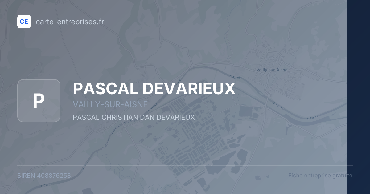 PASCAL DEVARIEUX — 408876258 — fiche entreprise