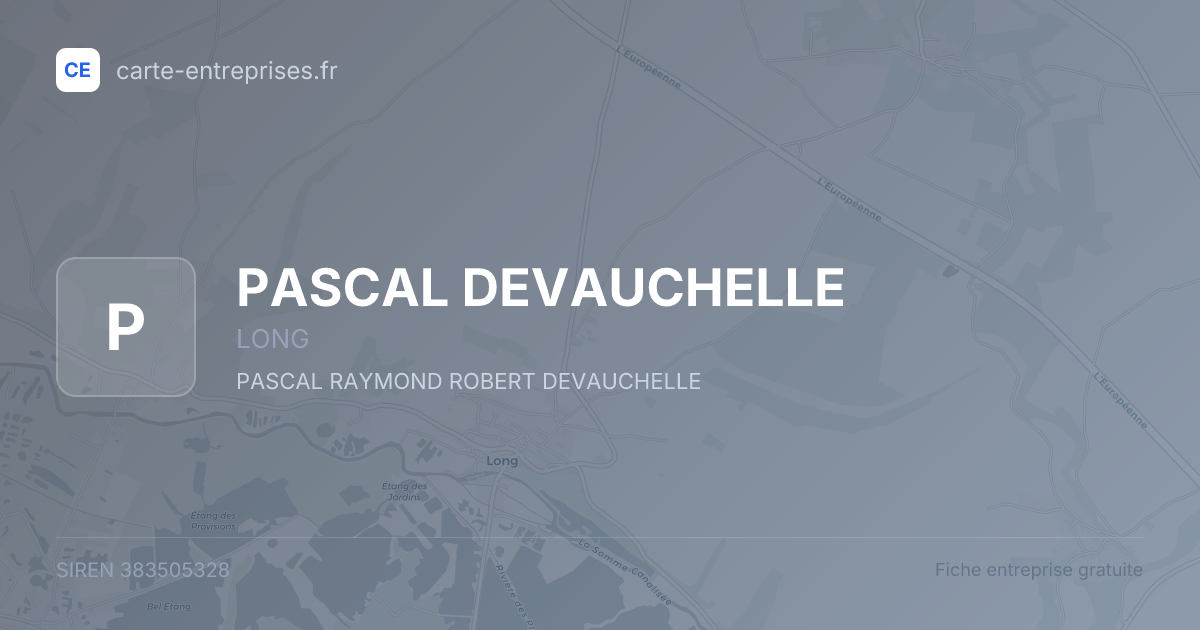 PASCAL DEVAUCHELLE — 383505328 — fiche entreprise
