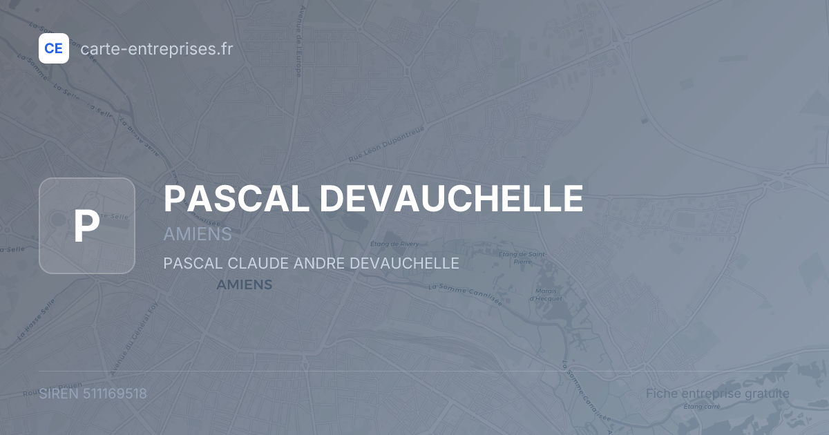 PASCAL DEVAUCHELLE — 511169518 — fiche entreprise