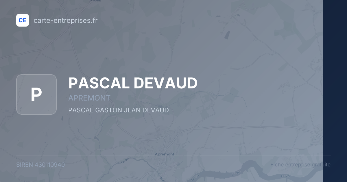 PASCAL DEVAUD — 430110940 — fiche entreprise