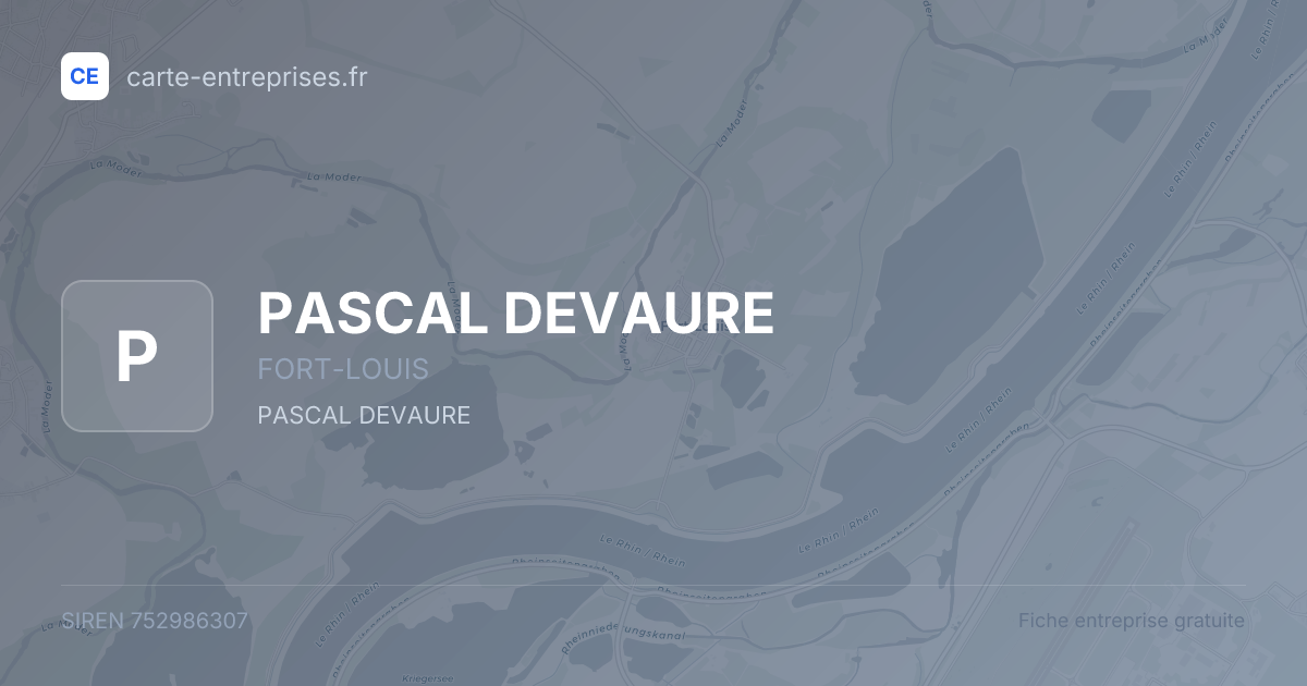 PASCAL DEVAURE — 752986307 — fiche entreprise