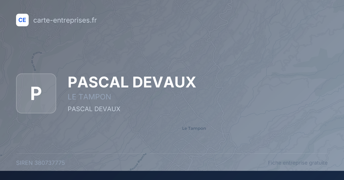 PASCAL DEVAUX — 380737775 — fiche entreprise