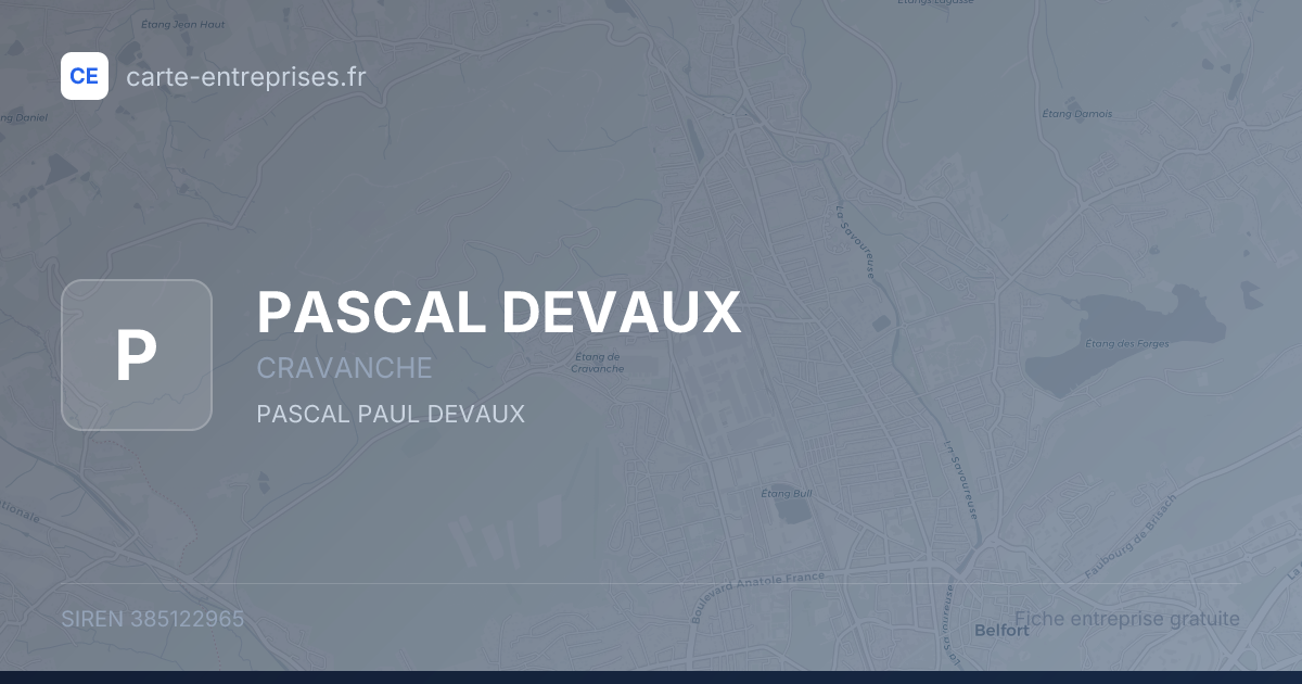 PASCAL DEVAUX — 385122965 — fiche entreprise