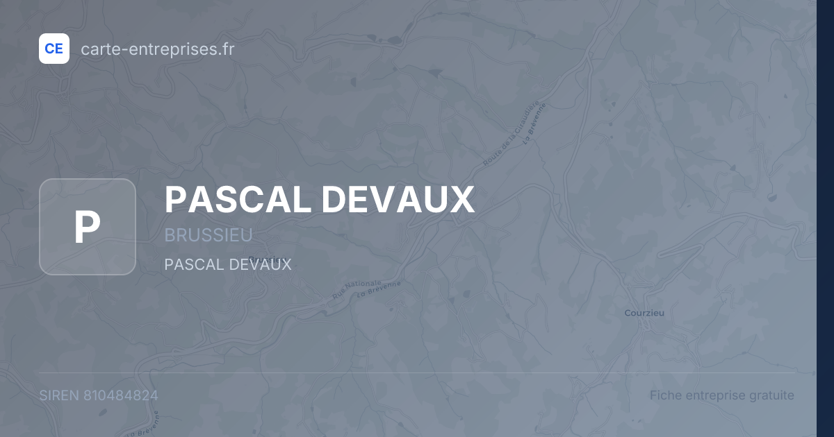 PASCAL DEVAUX — 810484824 — fiche entreprise