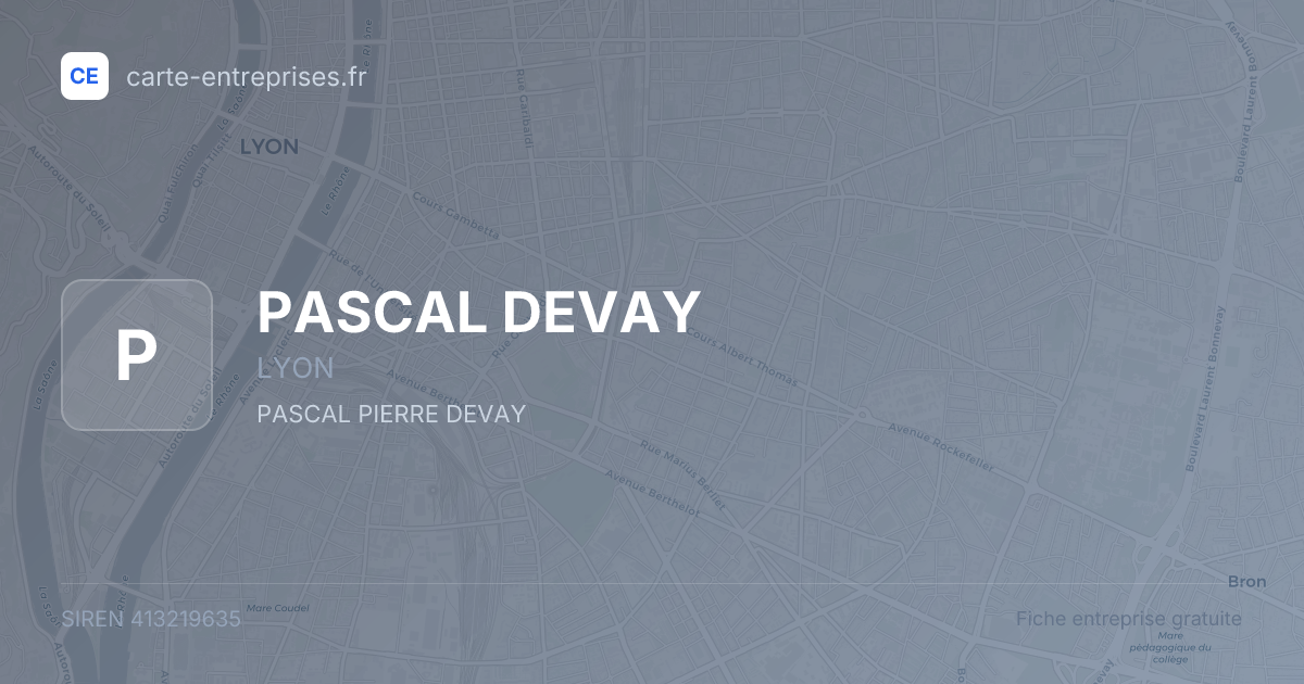 PASCAL DEVAY — 413219635 — fiche entreprise