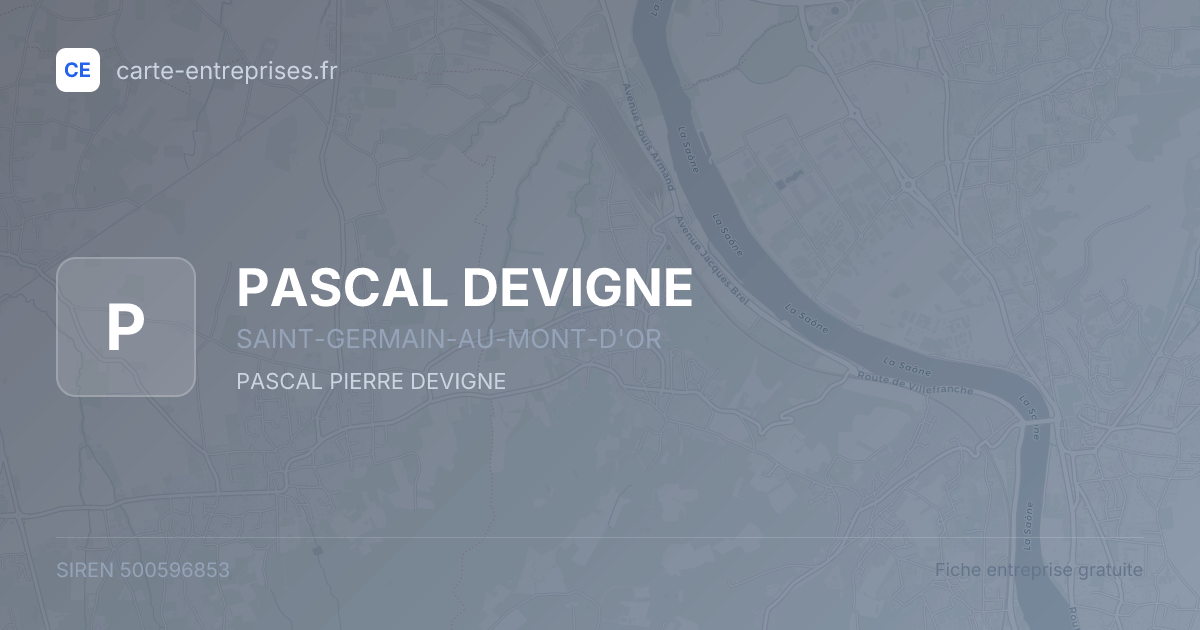 PASCAL DEVIGNE — 500596853 — fiche entreprise