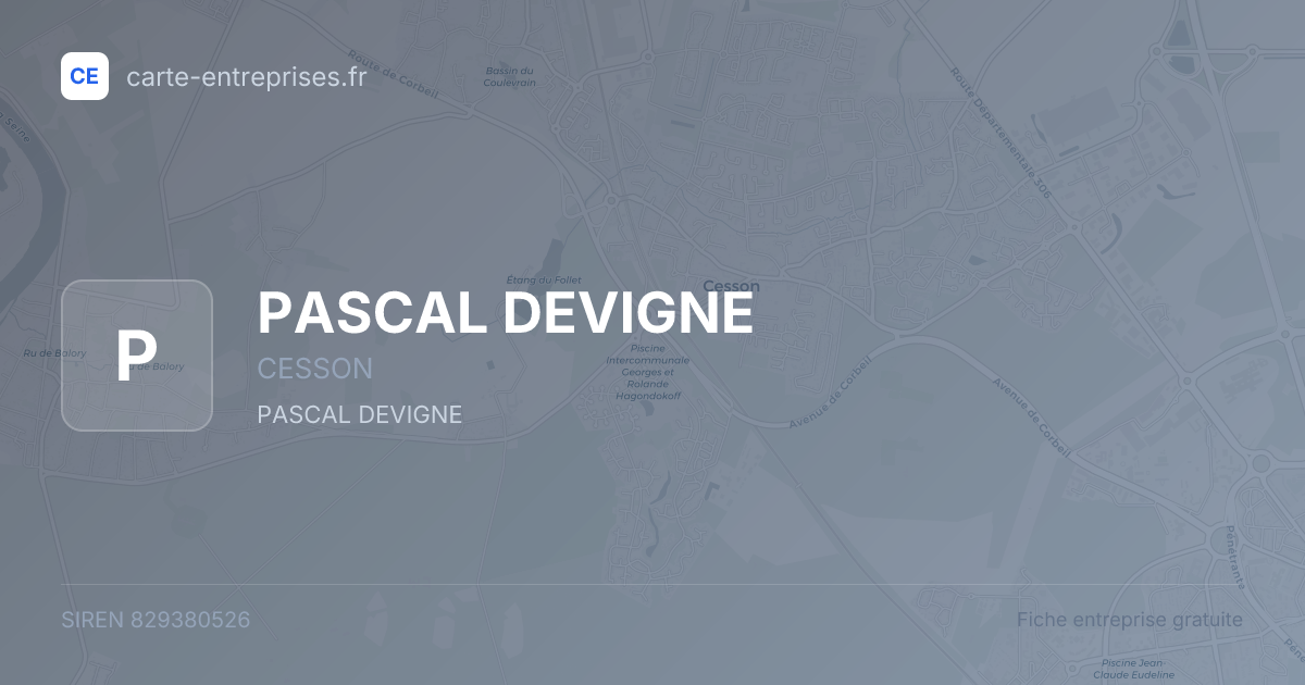 PASCAL DEVIGNE — 829380526 — fiche entreprise