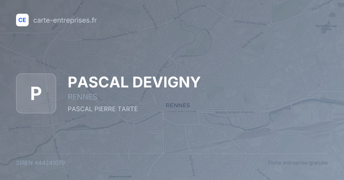 PASCAL DEVIGNY — 444241079 — fiche entreprise