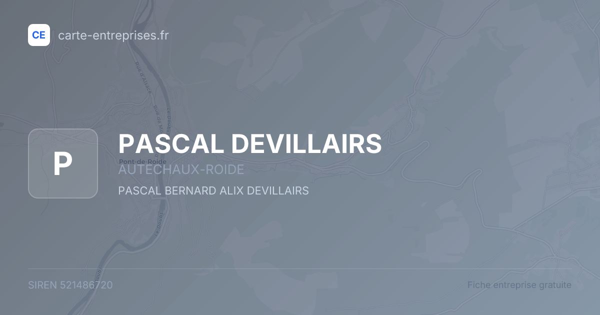 PASCAL DEVILLAIRS — 521486720 — fiche entreprise
