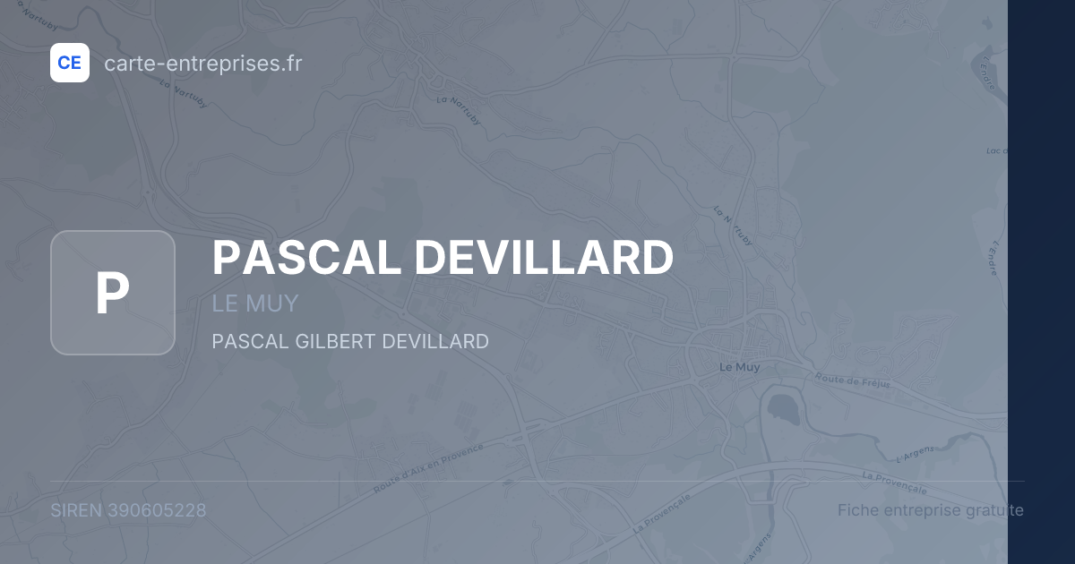 PASCAL DEVILLARD — 390605228 — fiche entreprise