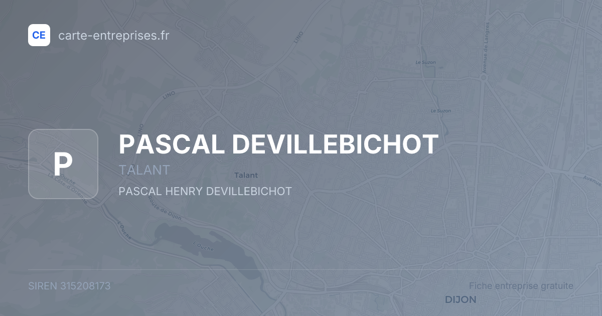PASCAL DEVILLEBICHOT — 315208173 — fiche entreprise