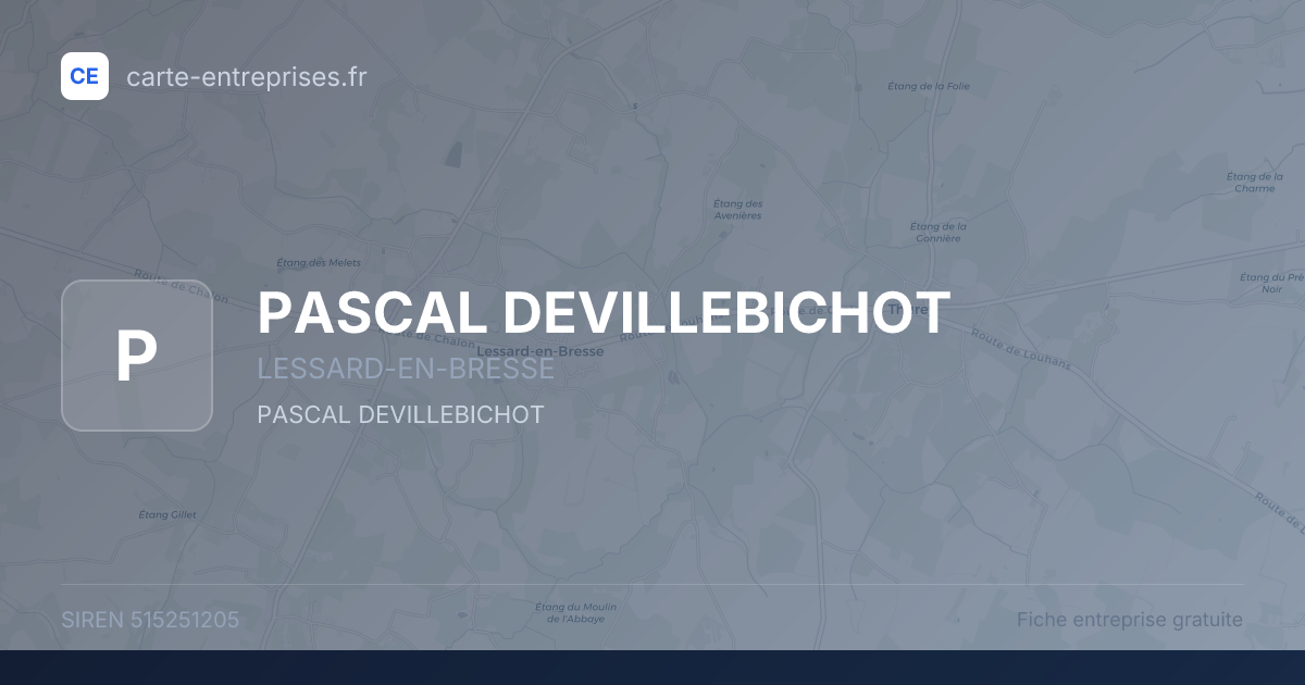 PASCAL DEVILLEBICHOT — 515251205 — fiche entreprise