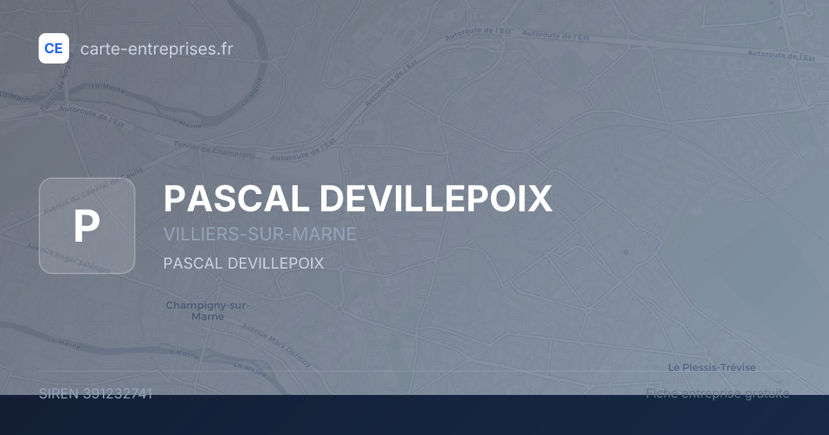 PASCAL DEVILLEPOIX — 391232741 — fiche entreprise
