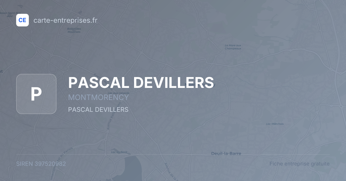 PASCAL DEVILLERS — 397520982 — fiche entreprise