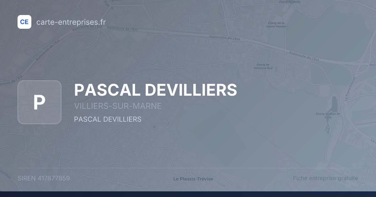 PASCAL DEVILLIERS — 417877859 — fiche entreprise