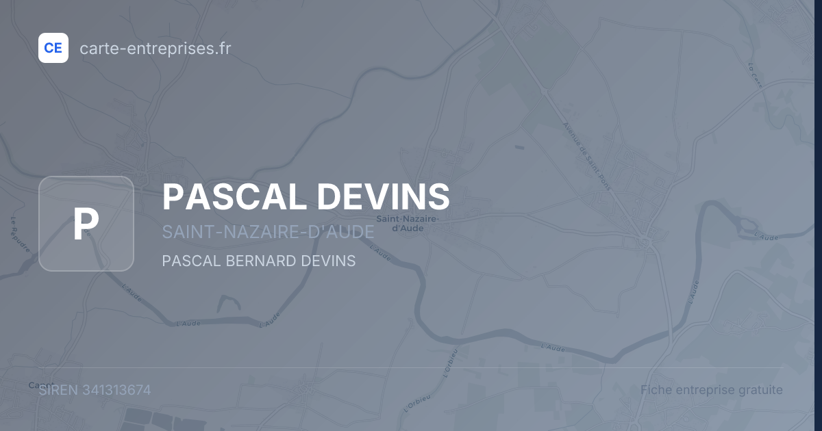 PASCAL DEVINS — 341313674 — fiche entreprise