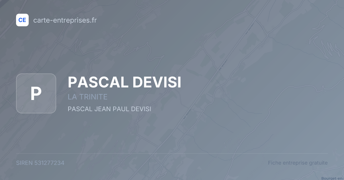 PASCAL DEVISI — 531277234 — fiche entreprise