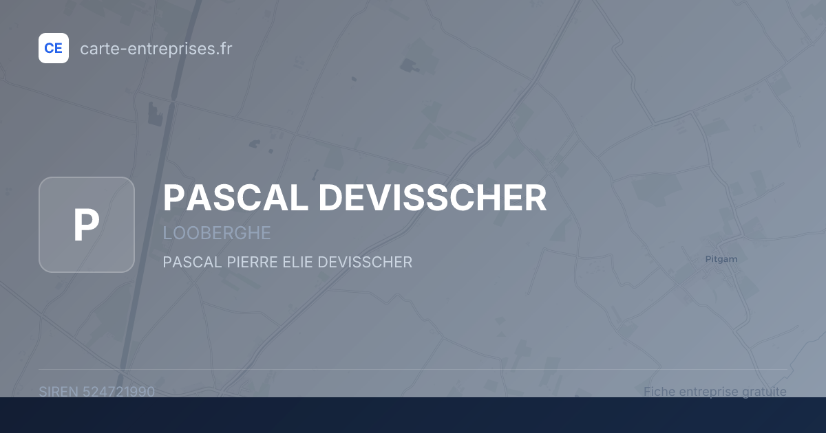 PASCAL DEVISSCHER — 524721990 — fiche entreprise