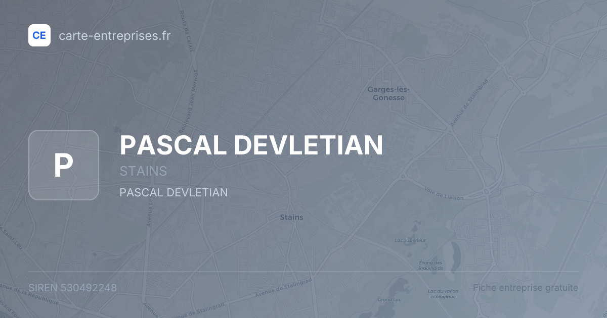 PASCAL DEVLETIAN — 530492248 — fiche entreprise
