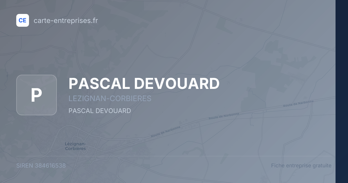PASCAL DEVOUARD — 384616538 — fiche entreprise