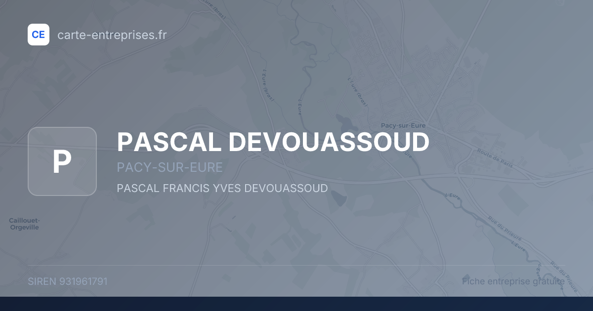 PASCAL DEVOUASSOUD — 931961791 — fiche entreprise