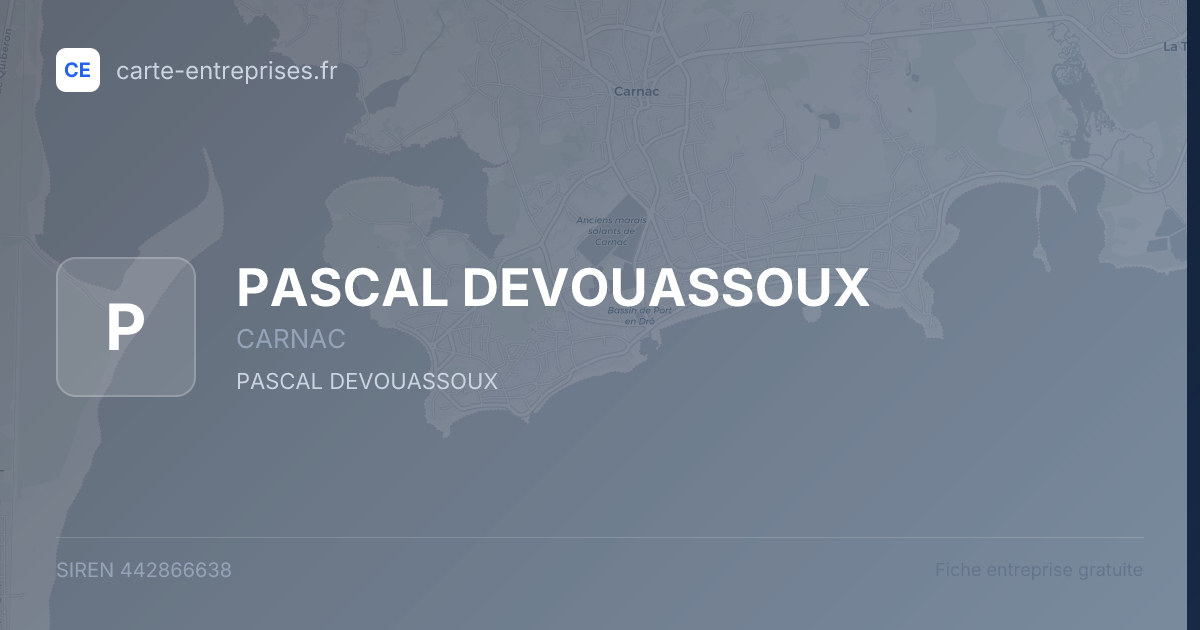 PASCAL DEVOUASSOUX — 442866638 — fiche entreprise