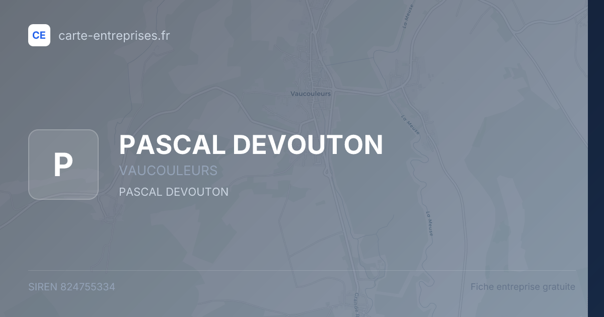 PASCAL DEVOUTON — 824755334 — fiche entreprise