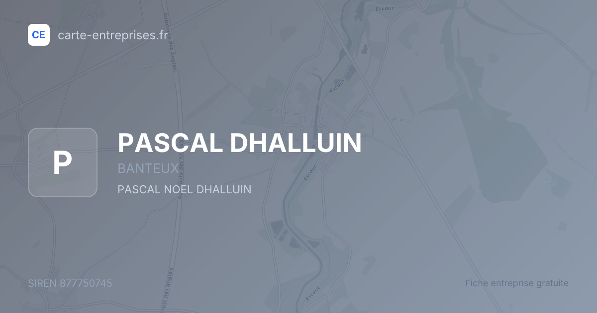 PASCAL DHALLUIN — 877750745 — fiche entreprise
