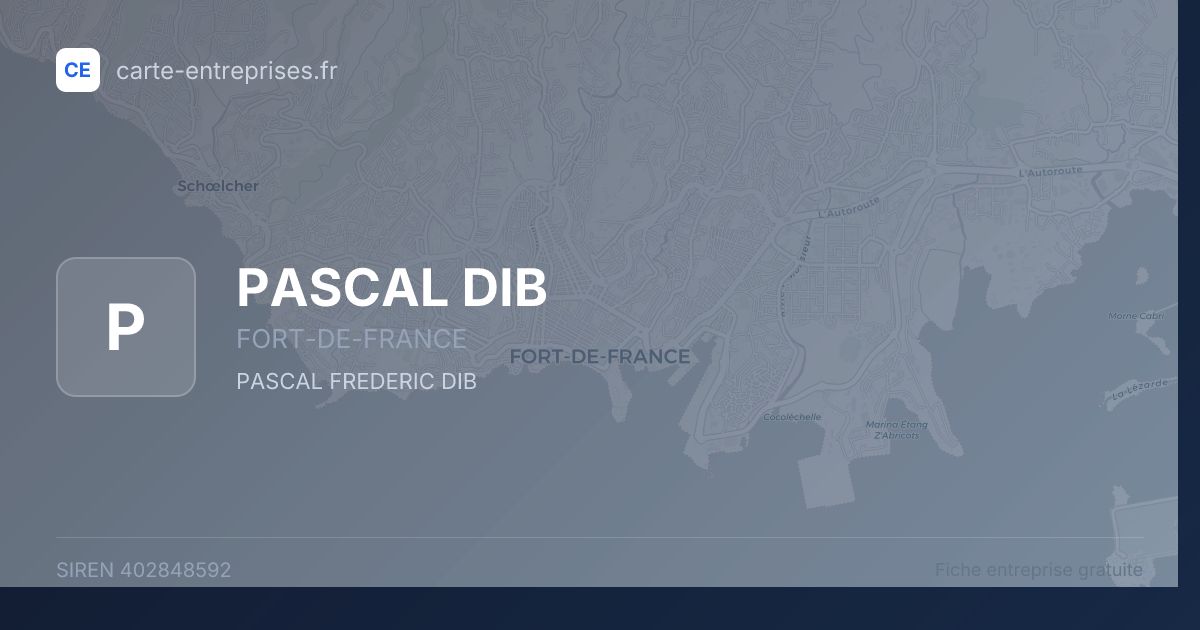 PASCAL DIB — 402848592 — fiche entreprise