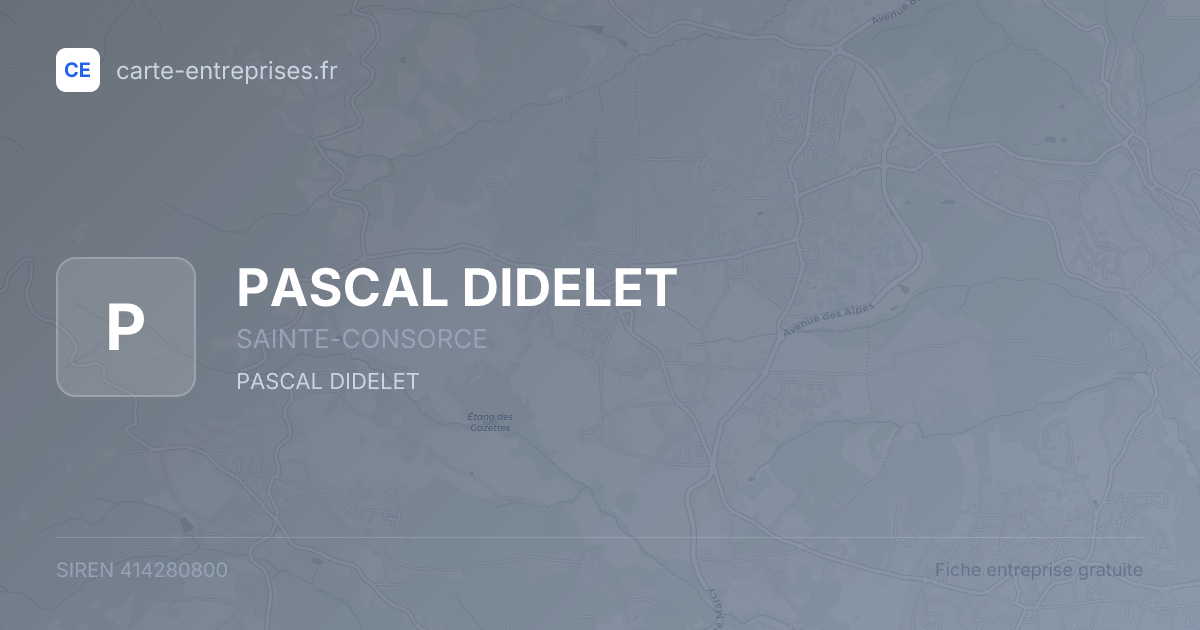 PASCAL DIDELET — 414280800 — fiche entreprise