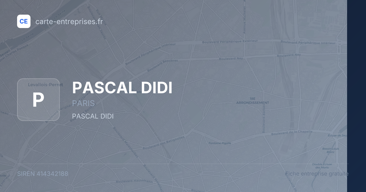 PASCAL DIDI — 414342188 — fiche entreprise