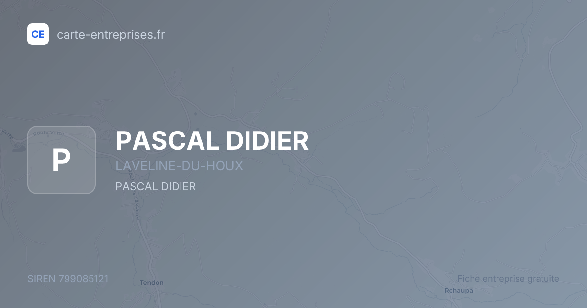 PASCAL DIDIER — 799085121 — fiche entreprise