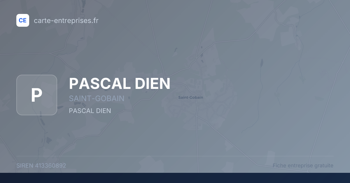 PASCAL DIEN — 413360892 — fiche entreprise