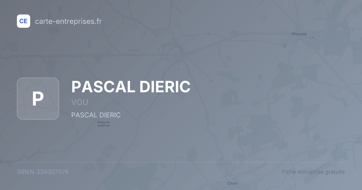 PASCAL DIERIC — 339307076 — fiche entreprise