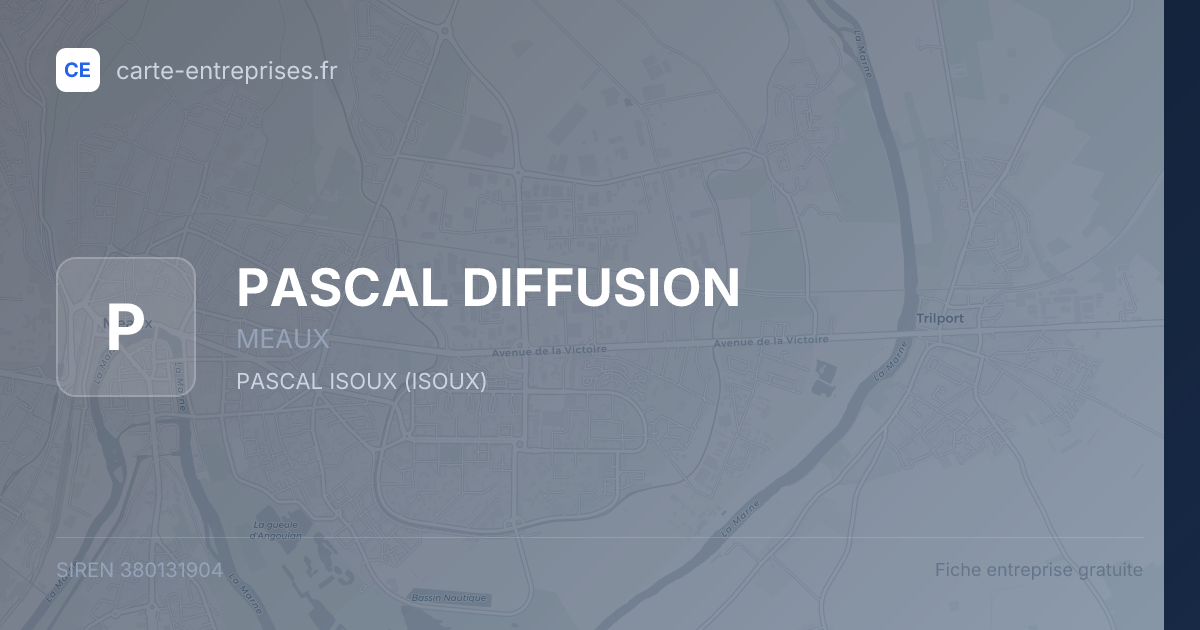 PASCAL DIFFUSION — 380131904 — fiche entreprise