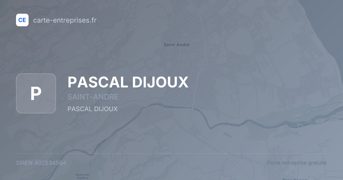 PASCAL DIJOUX — 402534564 — fiche entreprise