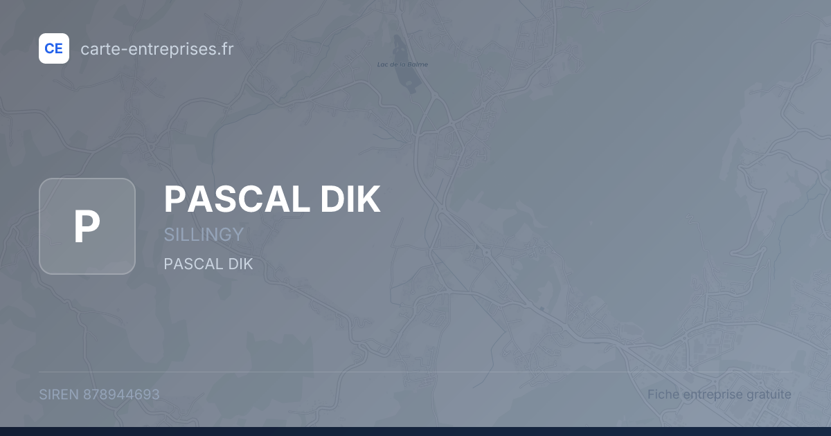 PASCAL DIK — 878944693 — fiche entreprise