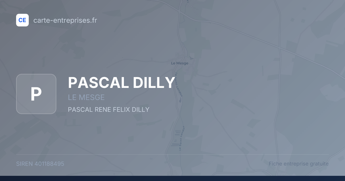 PASCAL DILLY — 401188495 — fiche entreprise