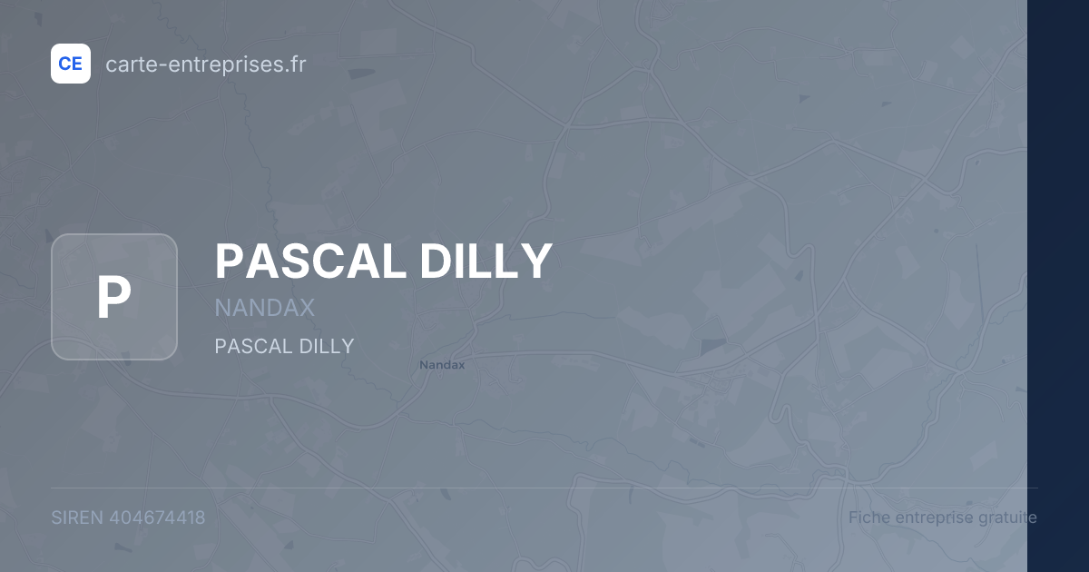 PASCAL DILLY — 404674418 — fiche entreprise