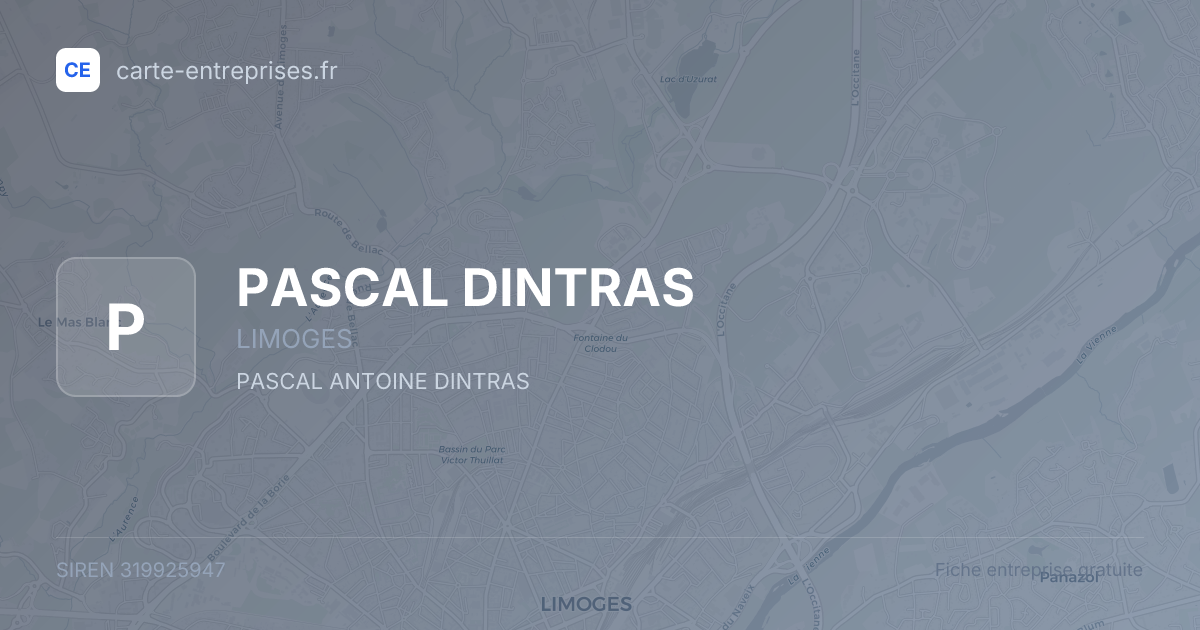 PASCAL DINTRAS — 319925947 — fiche entreprise