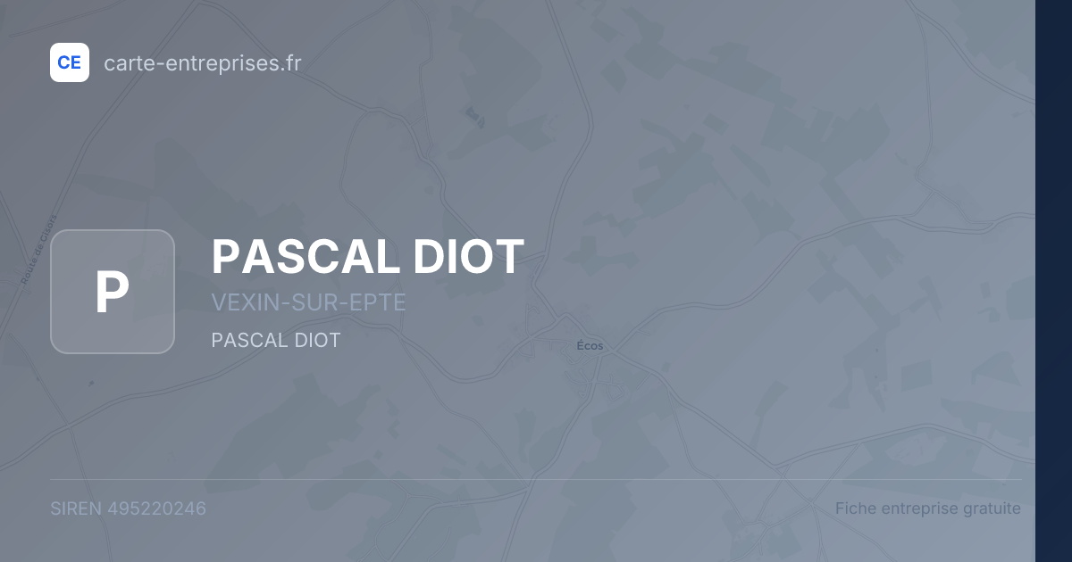 PASCAL DIOT — 495220246 — fiche entreprise