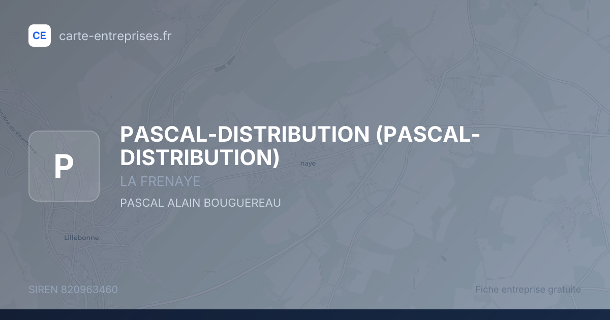 PASCAL-DISTRIBUTION — 820963460 — fiche entreprise
