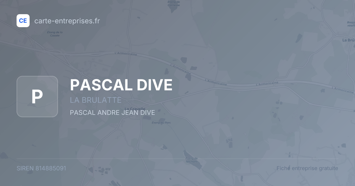 PASCAL DIVE — 814885091 — fiche entreprise