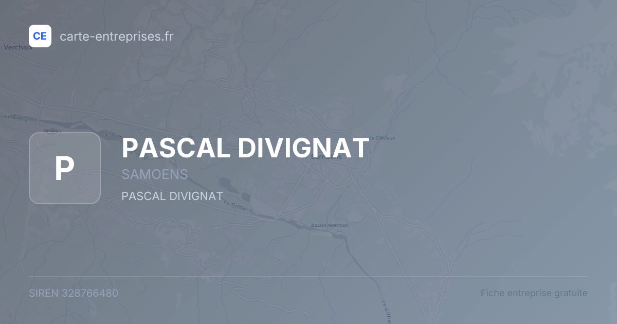 PASCAL DIVIGNAT — 328766480 — fiche entreprise